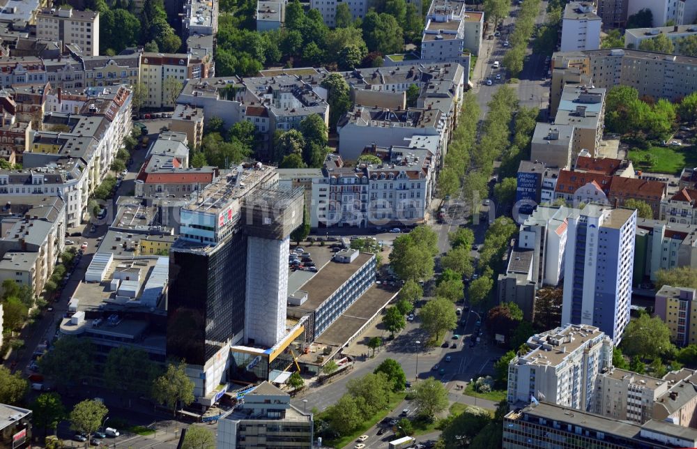 Aerial image Berlin - Hotel construction site in the Philips high-rise by Rui chain at the Kant Strasse in Berlin Charlottenburg