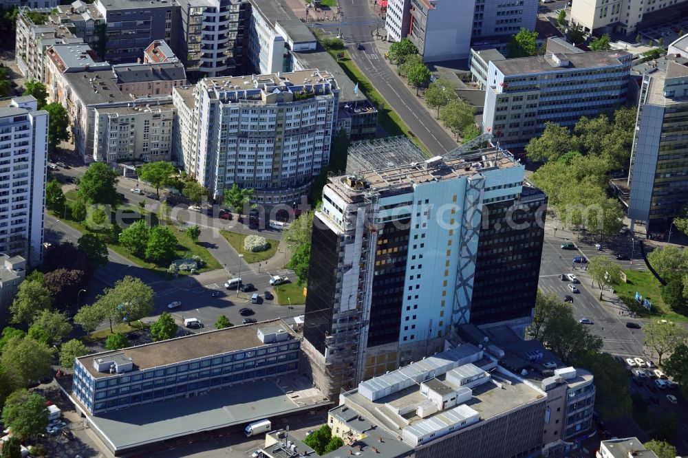 Aerial image Berlin - Hotel construction site in the Philips high-rise by Rui chain at the Kant Strasse in Berlin Charlottenburg