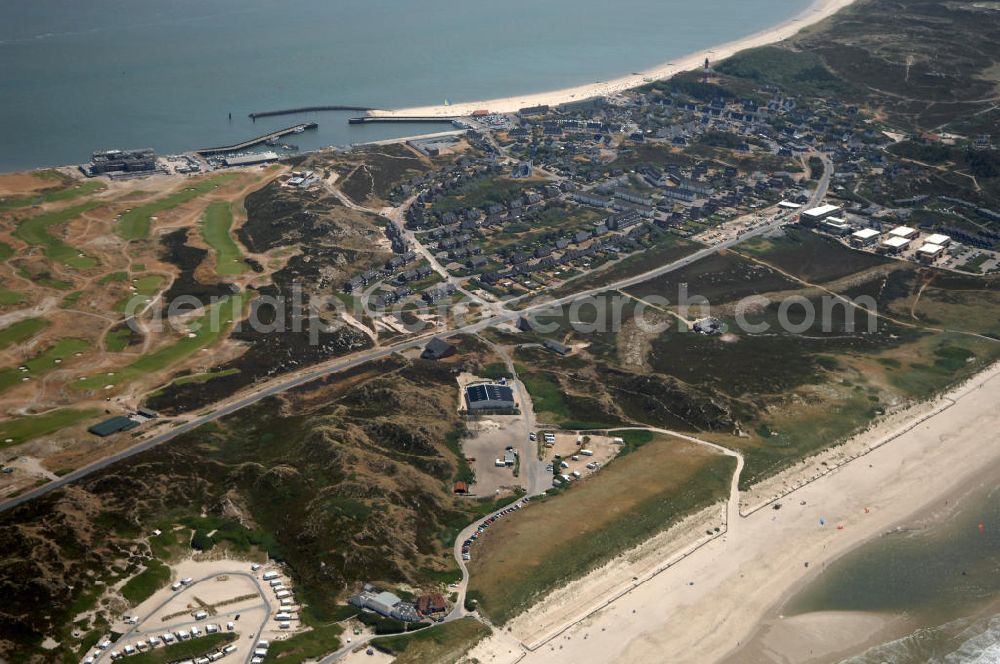 Hörnum auf Sylt from above - Stadtansicht von Hörnum auf Sylt. Kontakt: Tourismus-Service Hörnum, Rantumer Str. 20, 25997 Hörnum/Sylt, Tel. +49(0)4651 9626-0, Fax +49(0)4651 9626-66, E-Mail: info@hoernum.de