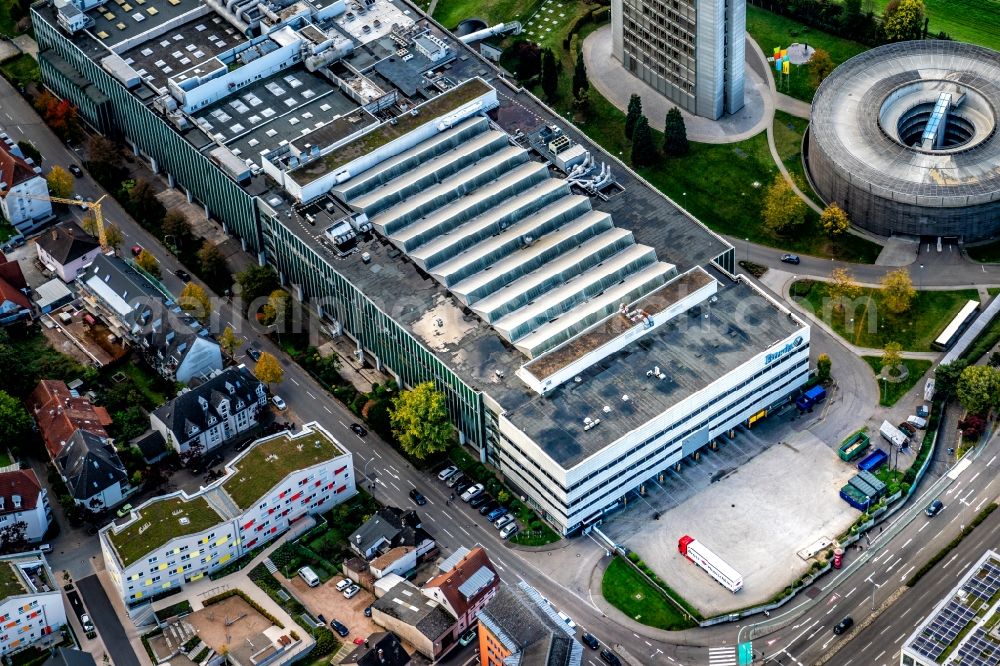 Offenburg from above - The Burda Publishing site and the exhibition grounds in Offenburg in the state Baden-Wurttemberg