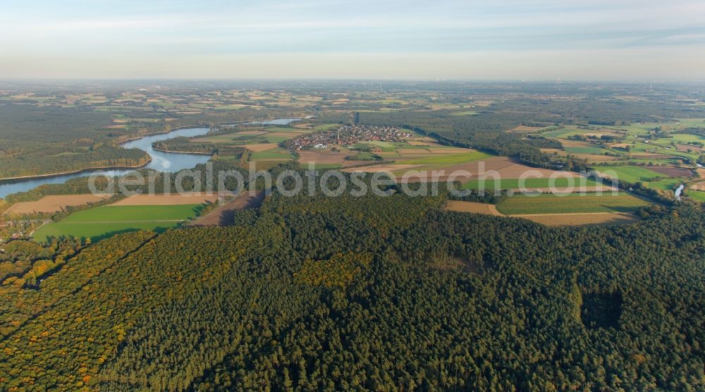 Aerial image Haltern am See - View of the district Hullern in Haltern am See in the state North Rhine-Westphalia