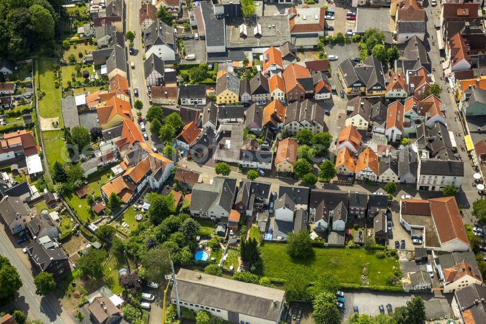 Aerial image Werl - Rows of houses settlement in Werl in the state of North Rhine-Westphalia