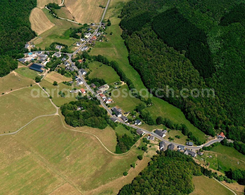 Wilzenberg-Hußweiler from the bird's eye view: Hussweiler in Wilzenberg-Hussweiler in the state Rhineland-Palatinate