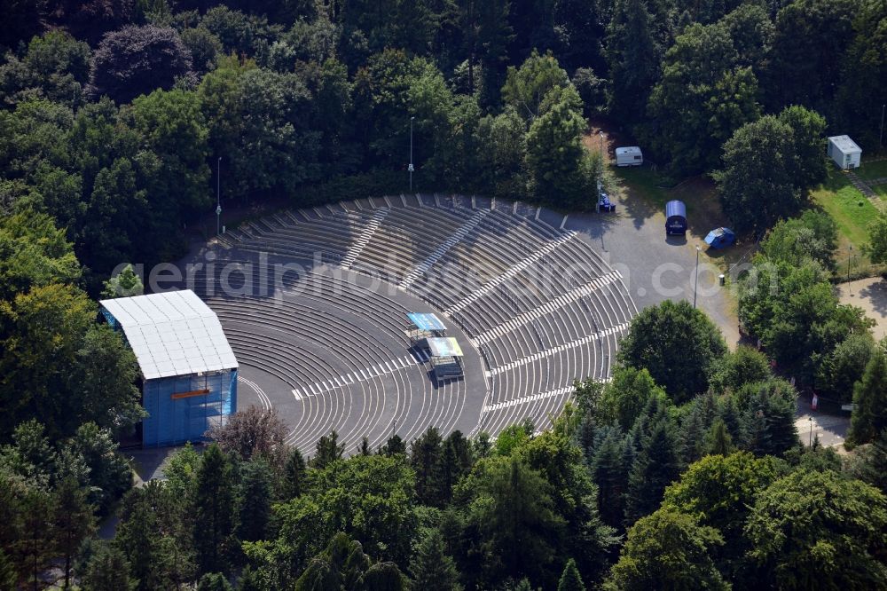 Kamenz from the bird's eye view: View of Hutberg stage in Kamenz in Saxony