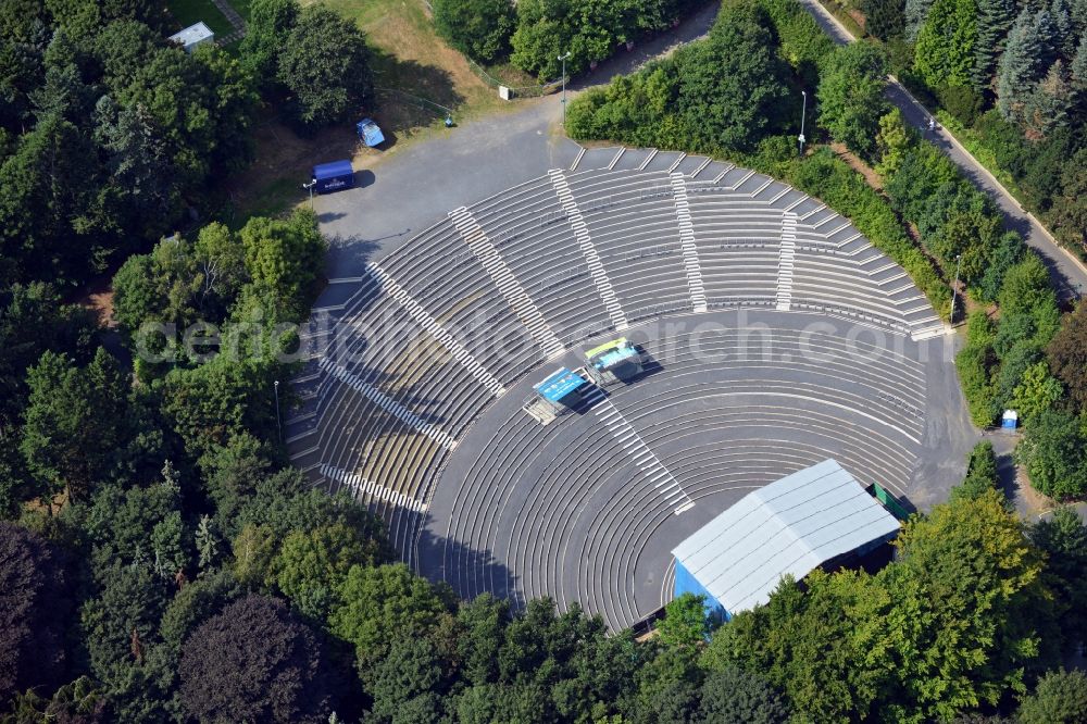 Kamenz from above - View of Hutberg stage in Kamenz in Saxony