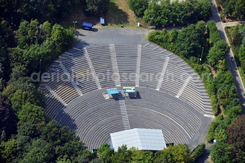 Kamenz from the bird's eye view: View of Hutberg stage in Kamenz in Saxony