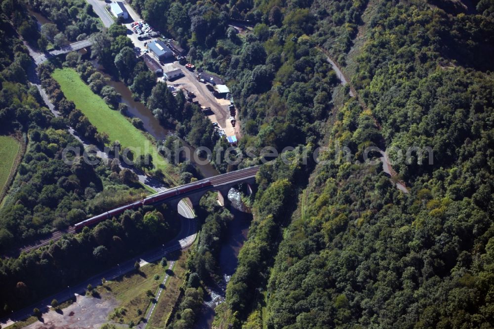 Aerial image Idar-Oberstein Nahbollenbach, Rh - Local view of Idar-Oberstein in the state of rhineland-palatinate