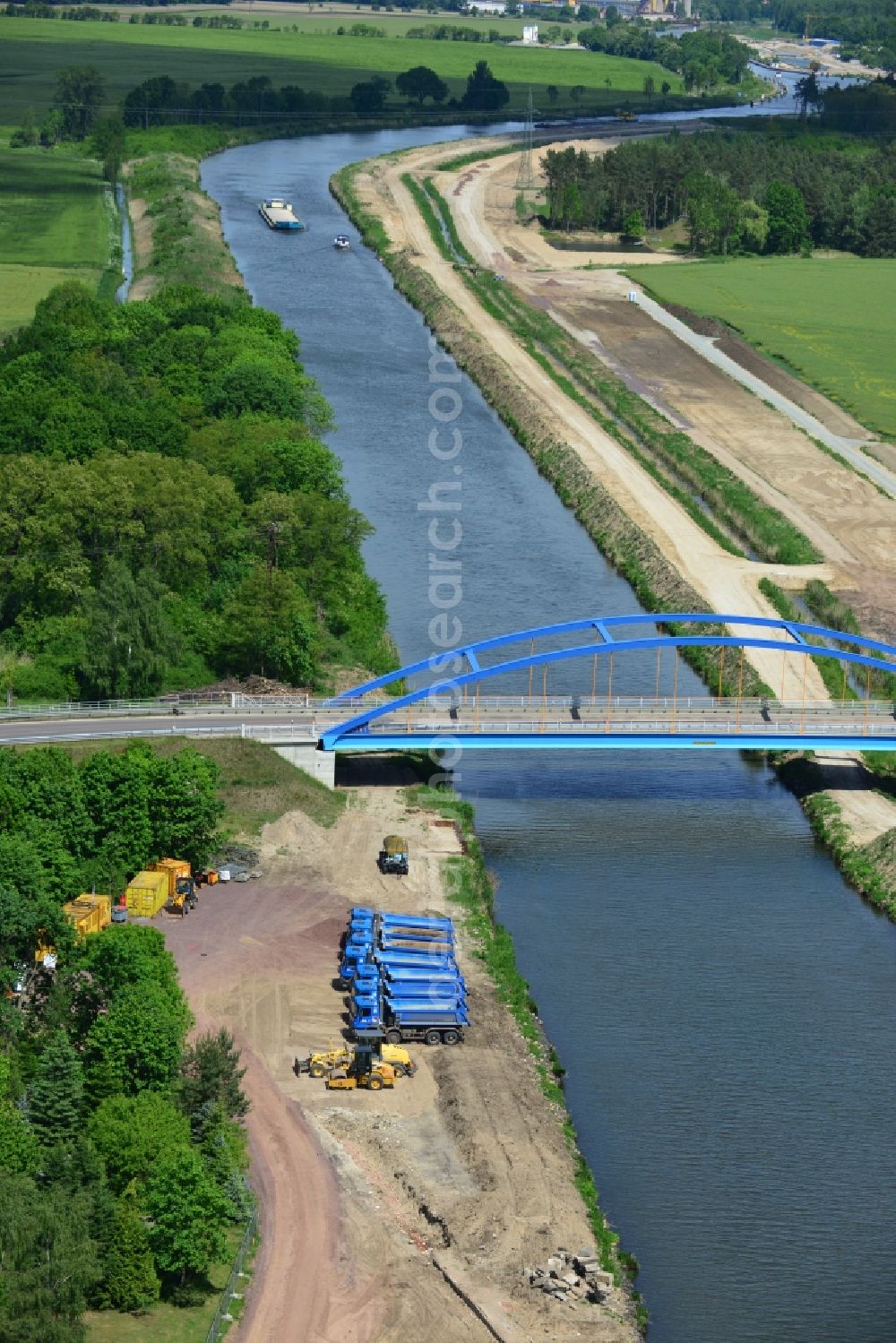 Aerial image Ihleburg - Ihleburger bridge over the Elbe-Havel Canal at Ihleburg in Saxony-Anhalt