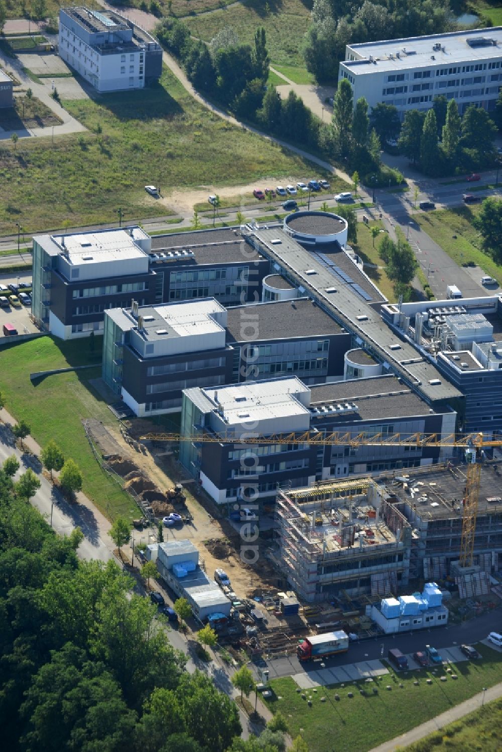 Aerial image Frankfurt / Oder - Building the IHP GmbH-Innovations for High Performance Microelectronics Technology in Frankfurt / Oder in Brandenburg