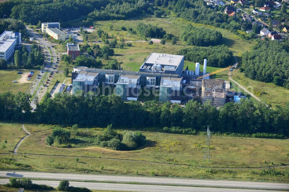 Frankfurt / Oder from above - Building the IHP GmbH-Innovations for High Performance Microelectronics Technology in Frankfurt / Oder in Brandenburg