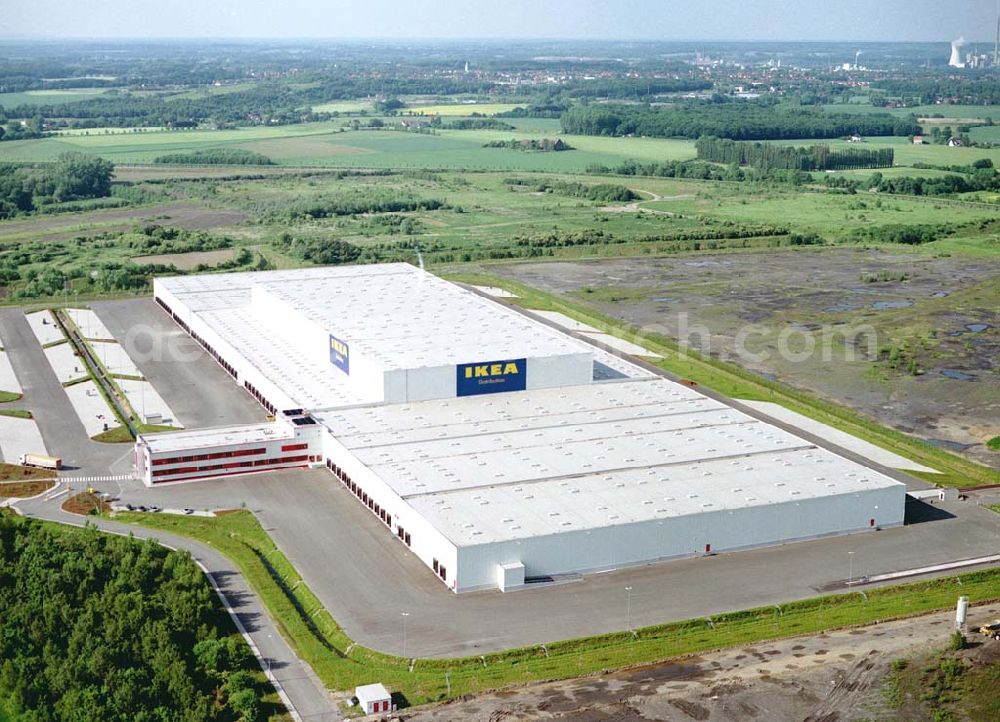 Aerial image Ellinghausen bei Dortmund / NRW - IKEA Distribution in Ellinghausen nördlich von Dortmund in NRW