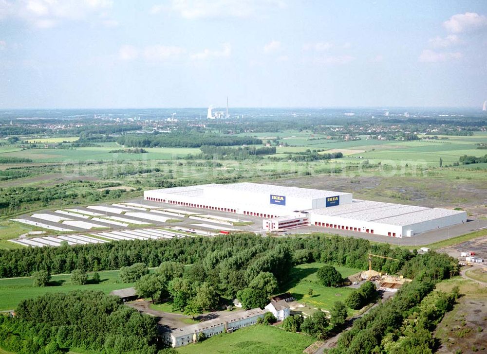 Aerial photograph Ellinghausen bei Dortmund / NRW - IKEA Distribution in Ellinghausen nördlich von Dortmund in NRW