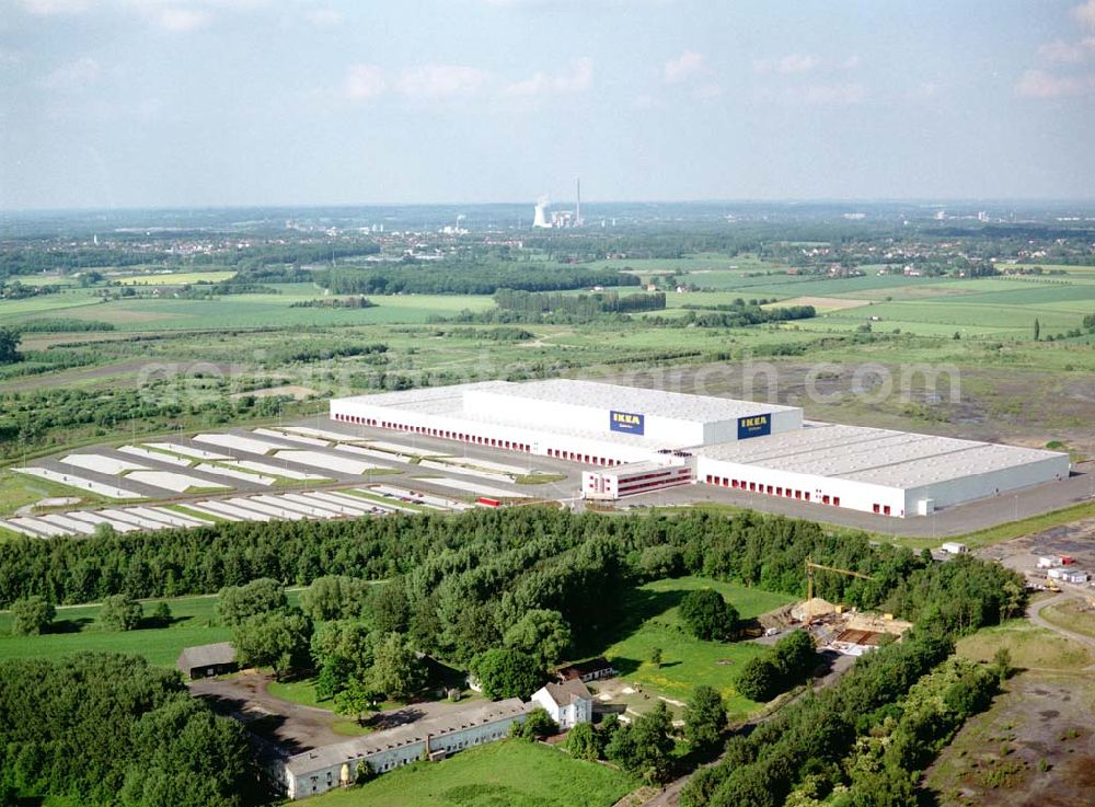 Ellinghausen bei Dortmund / NRW from above - IKEA Distribution in Ellinghausen nördlich von Dortmund in NRW