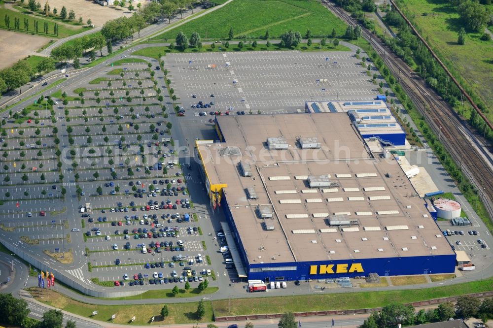 Aerial photograph Duisburg - View of the furniture store IKEA in Duisburg