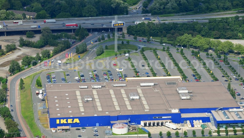 Duisburg from above - View of the furniture store IKEA in Duisburg