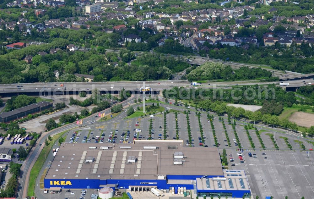 Duisburg from above - View of the furniture store IKEA in Duisburg