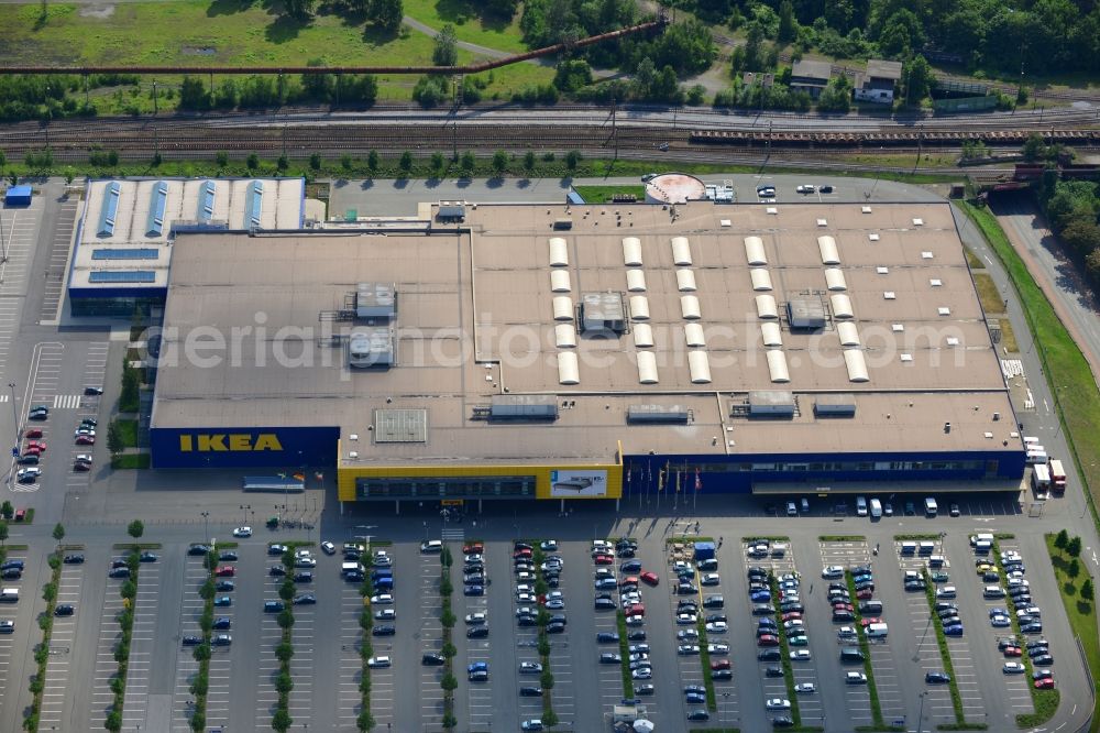 Aerial photograph Duisburg - View of the furniture store IKEA in Duisburg