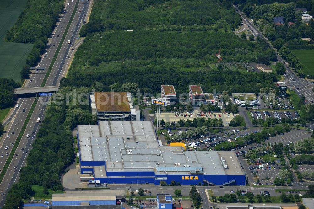 KÖLN from above - IKEA store in the Godorfer Str. Godorf in the district of Cologne in North Rhine-Westphalia