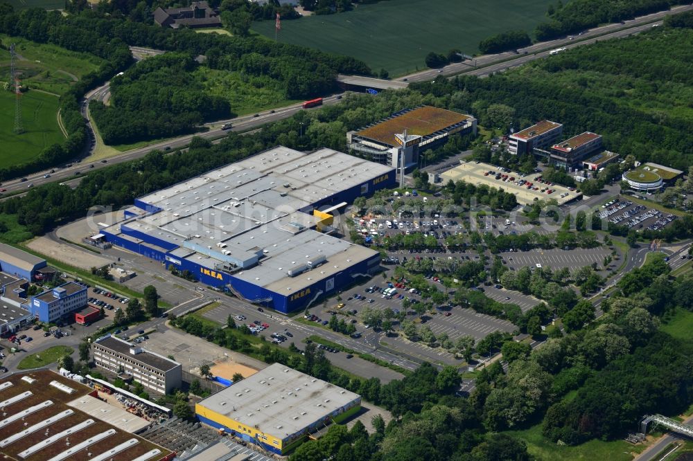 Aerial photograph KÖLN - IKEA store in the Godorfer Str. Godorf in the district of Cologne in North Rhine-Westphalia