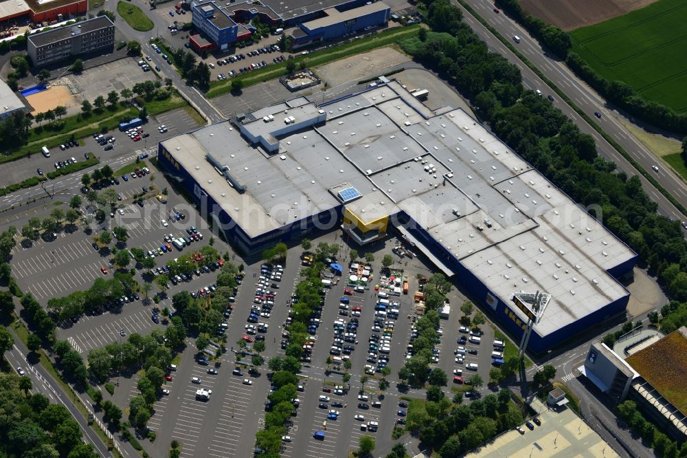 KÖLN from the bird's eye view: IKEA store in the Godorfer Str. Godorf in the district of Cologne in North Rhine-Westphalia