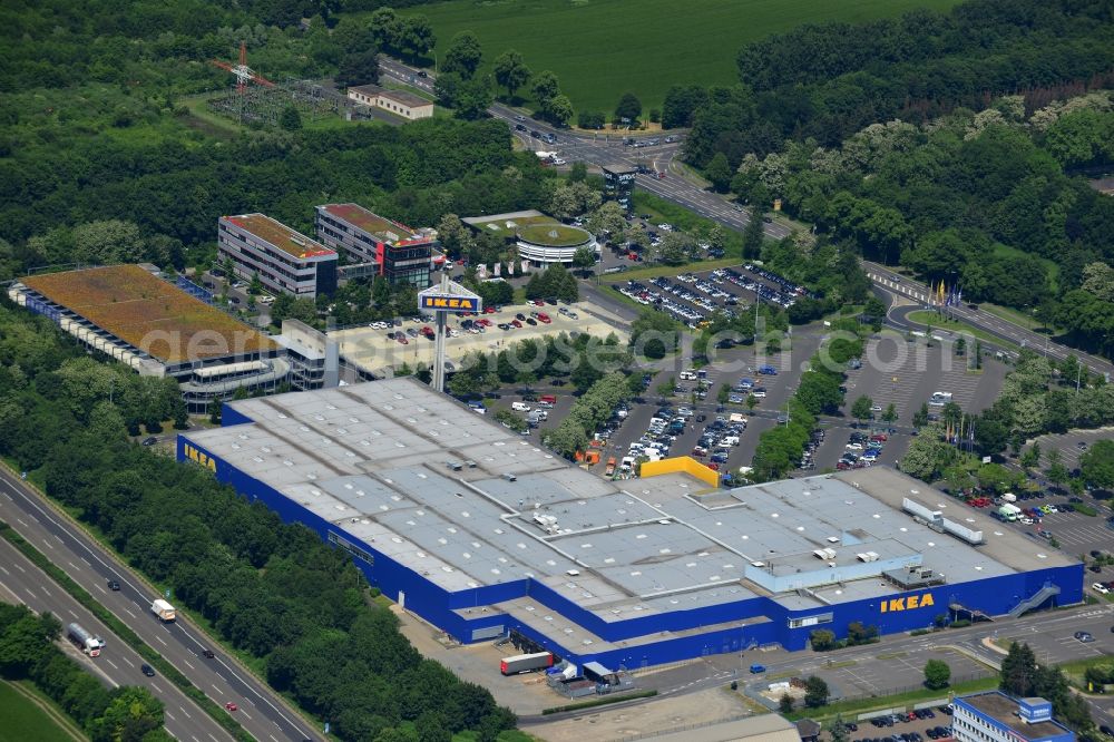 Aerial image KÖLN - IKEA store in the Godorfer Str. Godorf in the district of Cologne in North Rhine-Westphalia