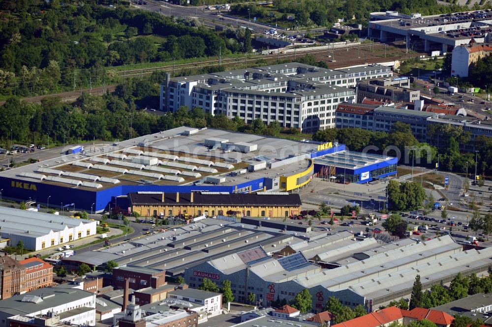 Berlin from above - View of the furniture store IKEA in Berlin-Tempelhof