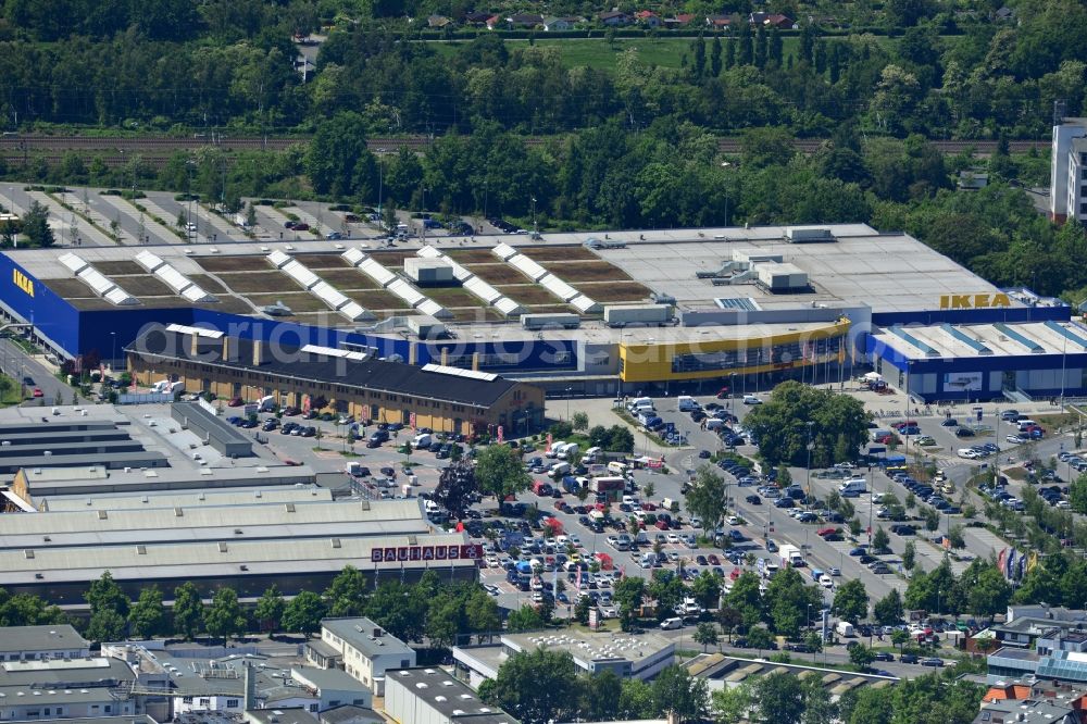 Berlin from the bird's eye view: View of the furniture store IKEA in Berlin-Tempelhof