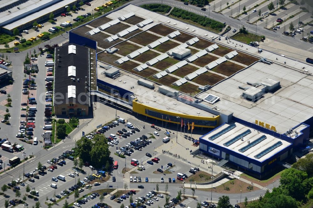 Berlin from above - View of the furniture store IKEA in Berlin-Tempelhof