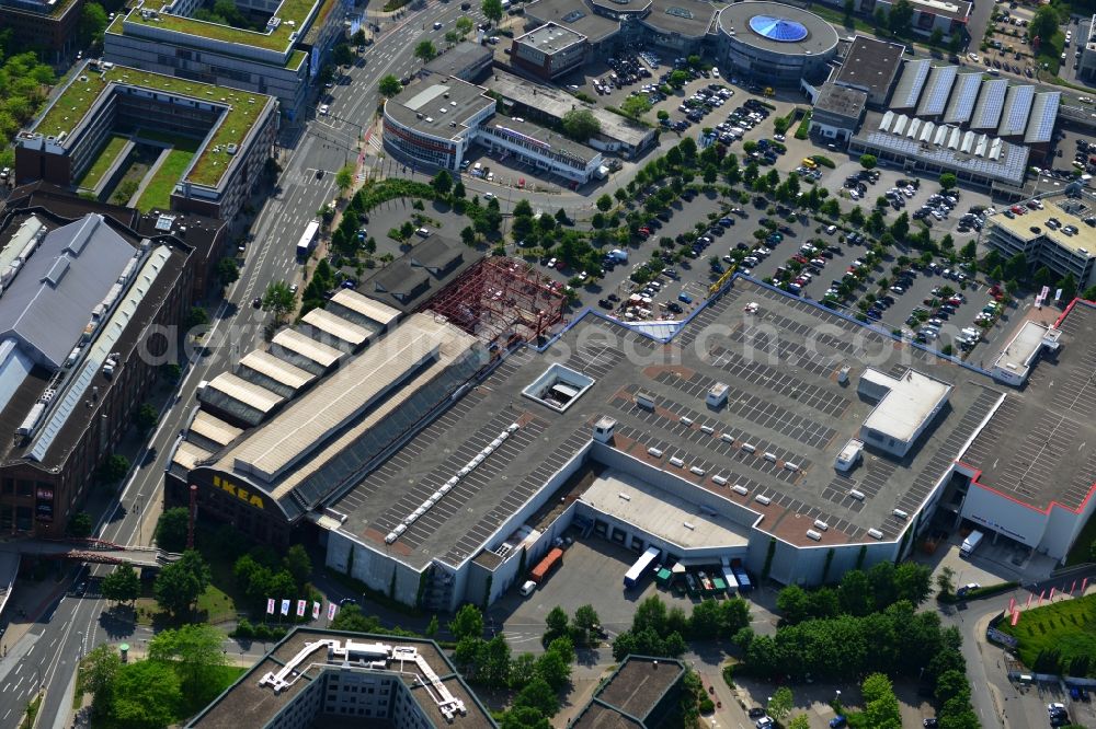 Aerial image Essen - View of the IKEA furniture store / furniture store in Essen in North Rhine-Westphalia