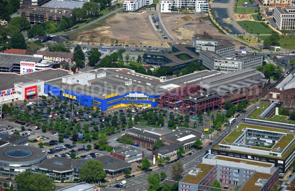 Aerial photograph Essen - View of the IKEA furniture store / furniture store in Essen in North Rhine-Westphalia