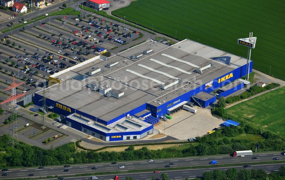 Kamen from above - View of IKEA store in Kamen in the state of North Rhine-Westphalia