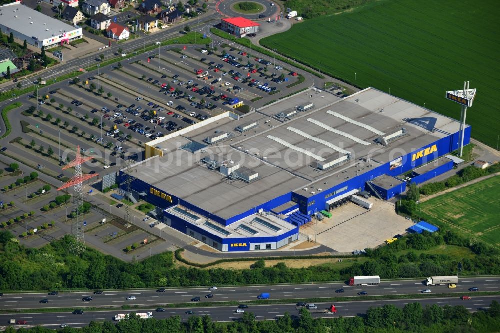 Kamen from the bird's eye view: View of IKEA store in Kamen in the state of North Rhine-Westphalia