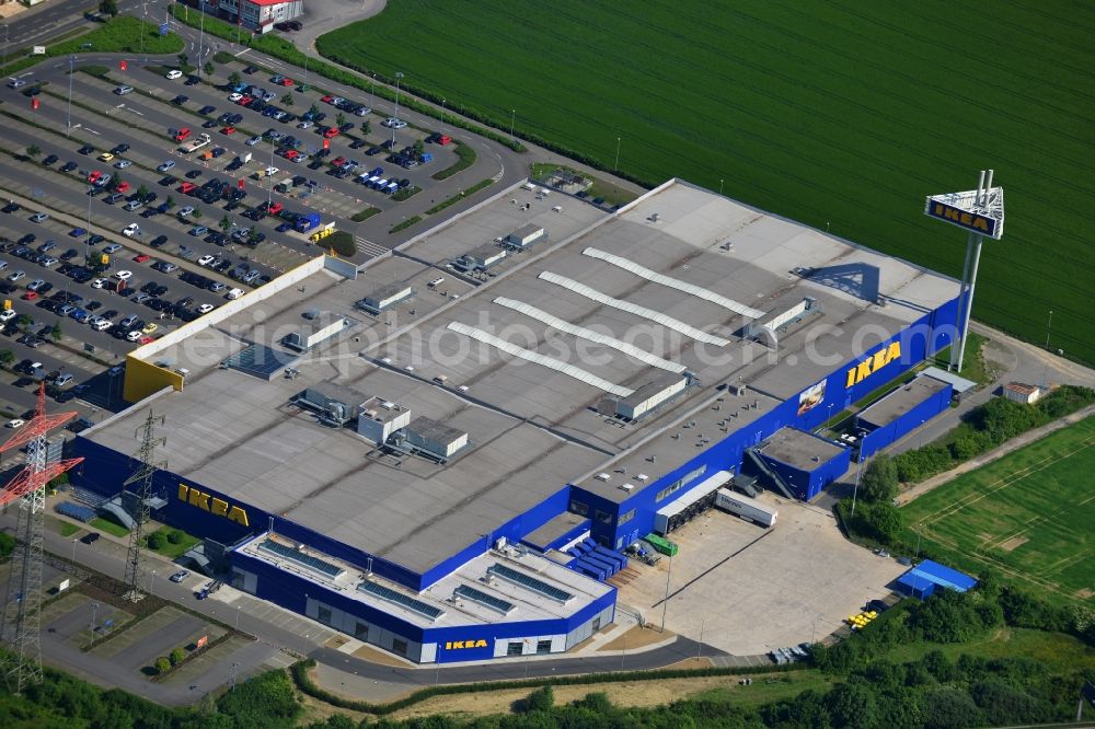 Kamen from above - View of IKEA store in Kamen in the state of North Rhine-Westphalia