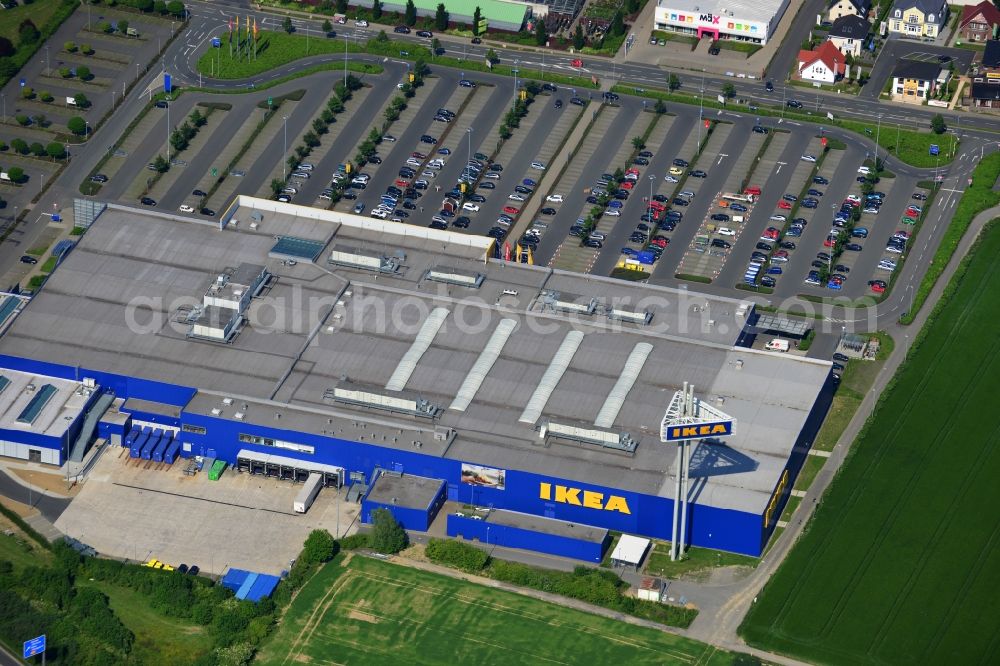 Aerial photograph Kamen - View of IKEA store in Kamen in the state of North Rhine-Westphalia