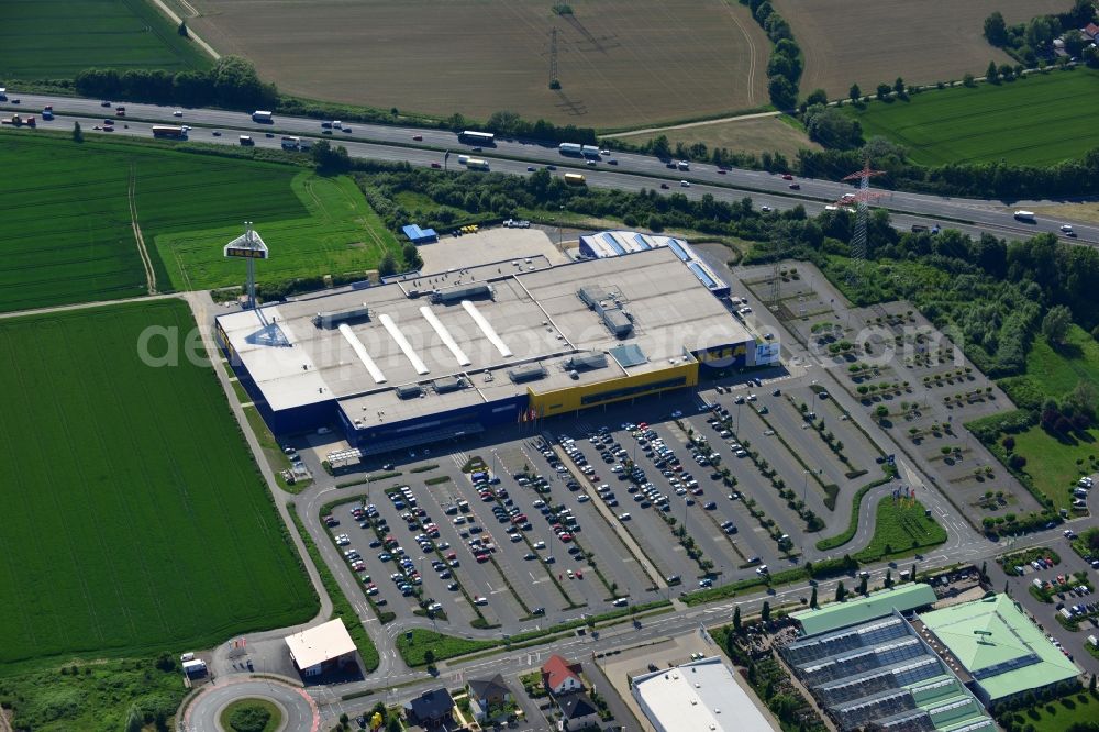 Kamen from the bird's eye view: View of IKEA store in Kamen in the state of North Rhine-Westphalia