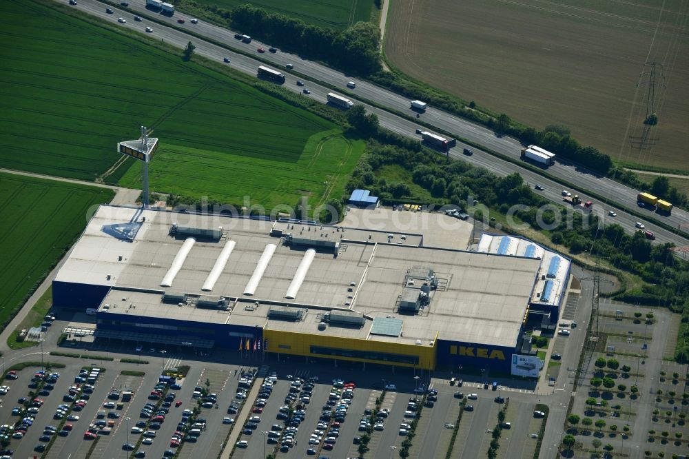 Aerial photograph Kamen - View of IKEA store in Kamen in the state of North Rhine-Westphalia