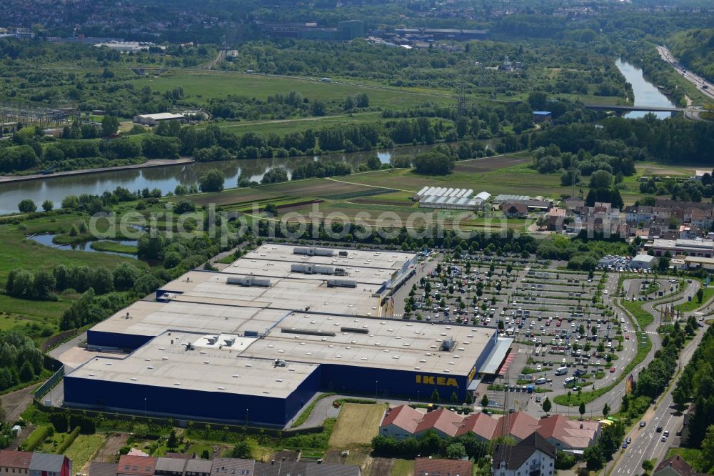 Saarlouis from above - View of the IKEA furniture store / furniture store in Saarlouis in Saarland