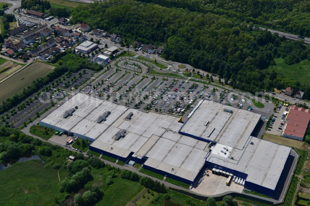 Saarlouis from above - View of the IKEA furniture store / furniture store in Saarlouis in Saarland