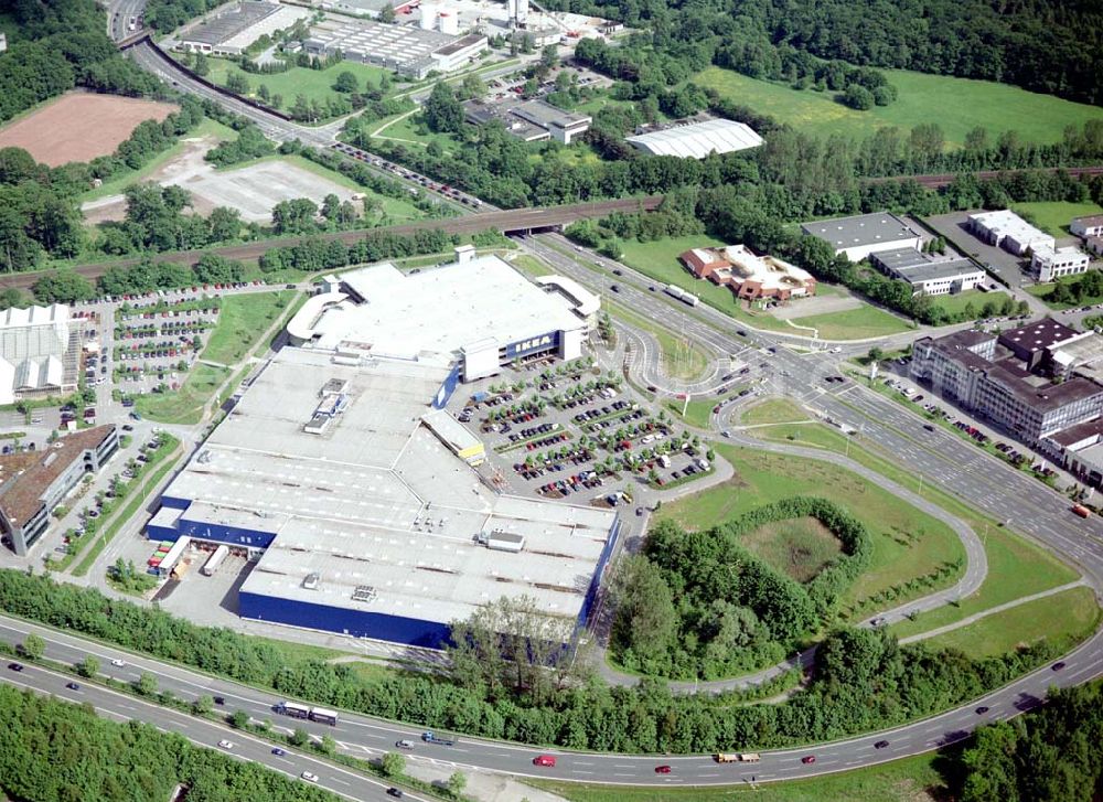 Aerial image Bielefeld - IKEA-Einrichtungshaus am Ostwestfalendamm / Südring in Bielefeld-Brackwede.