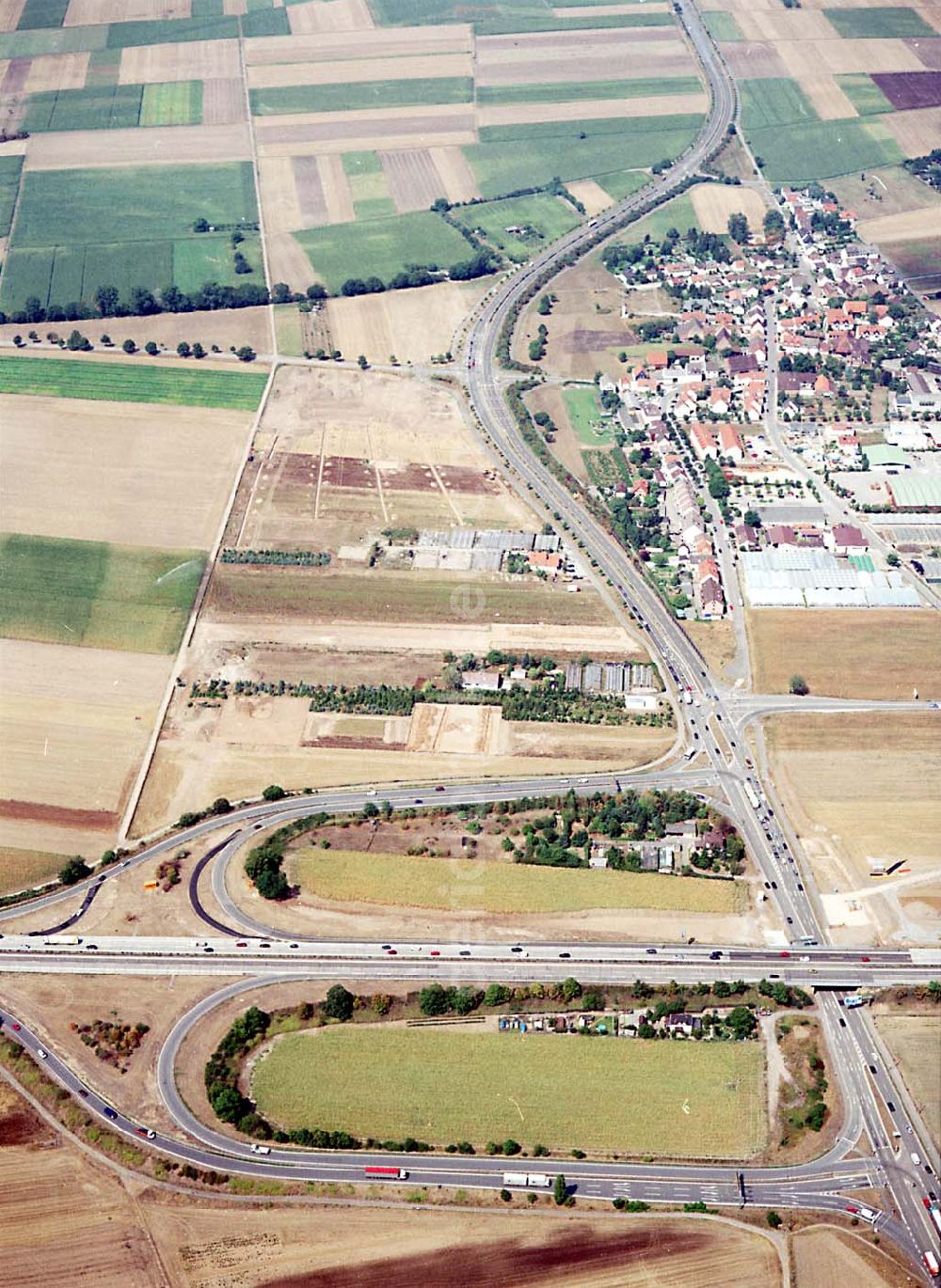 Aerial photograph Mannheim / Baden Württemberg - IKEA-Fläche auf dem Grundstück an der Frankenthaler Straße bei Mannheim