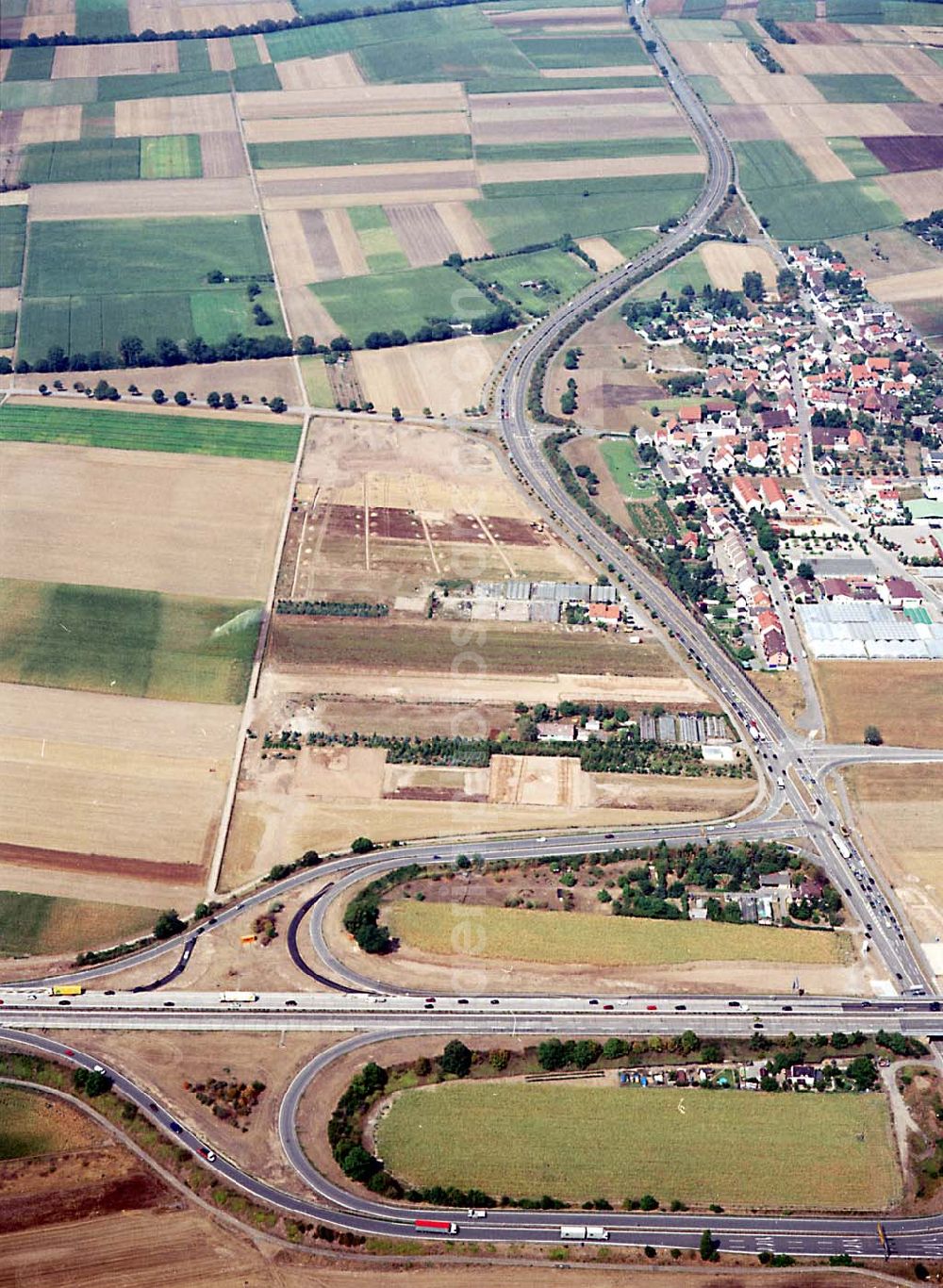 Mannheim / Baden Württemberg from above - IKEA-Fläche auf dem Grundstück an der Frankenthaler Straße bei Mannheim