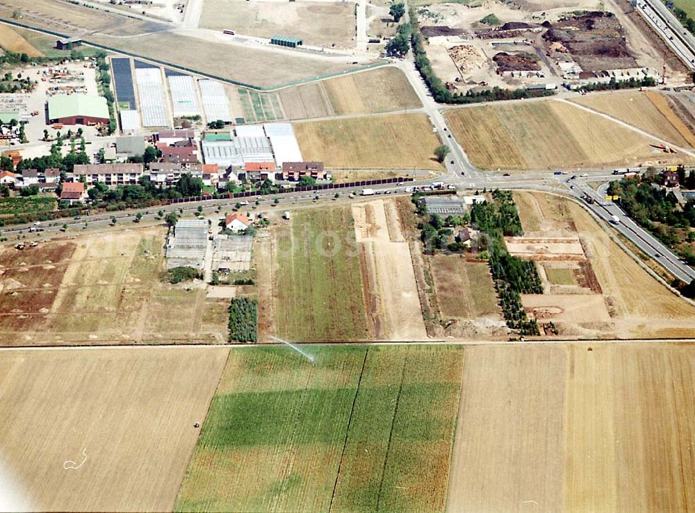 Aerial photograph Mannheim / Baden Württemberg - IKEA-Fläche auf dem Grundstück an der Frankenthaler Straße bei Mannheim