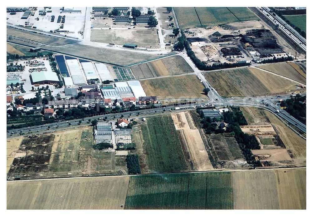 Mannheim / Baden Württemberg from above - IKEA-Fläche auf dem Grundstück an der Frankenthaler Straße bei Mannheim