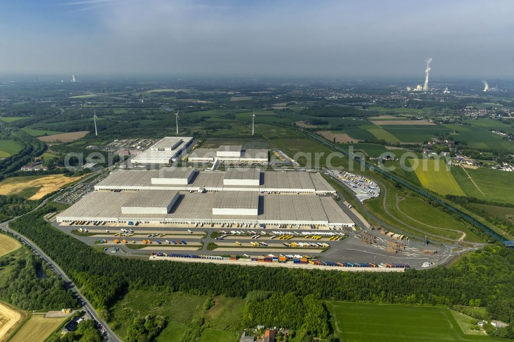 Aerial image Dortmund OT Ellinghausen - View of the Ikea logistics centre in the district of Ellinghausen in Dortmund in the state of North Rhine-Westphalia