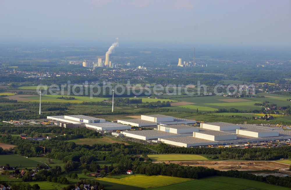 Dortmund from above - View of the Ikea logistics centre in the district of Ellinghausen in Dortmund in the state of North Rhine-Westphalia