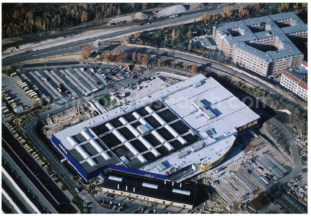 Berlin - Tempelhof from above - 11.11.2003 IKEA Neubau Alboinstrasse Berlin -Tempelhof