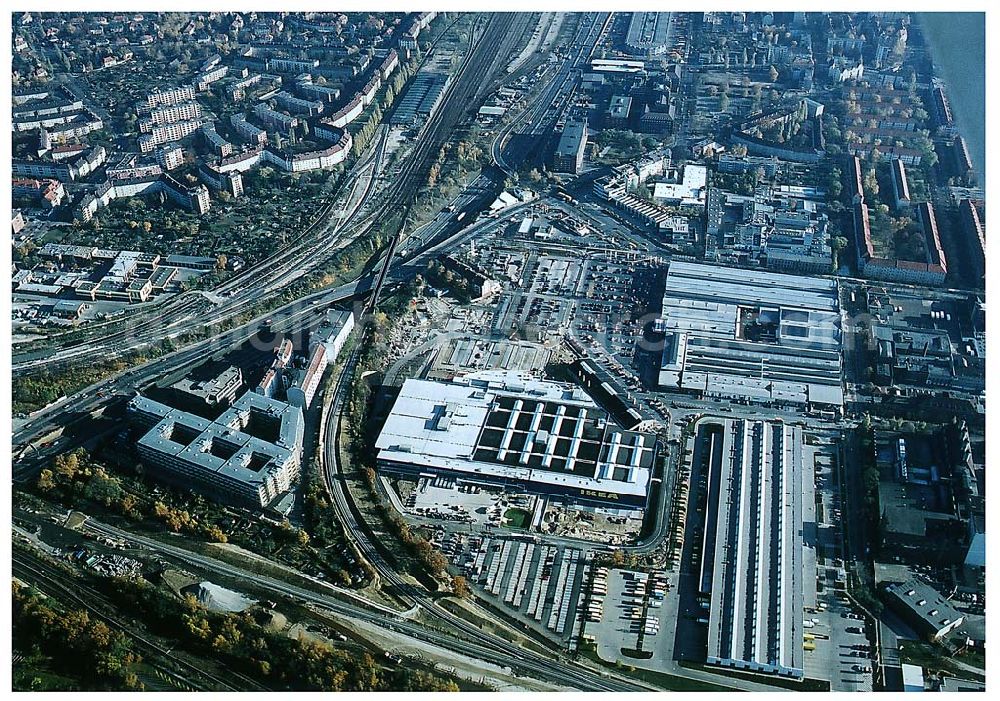 Berlin - Tempelhof from the bird's eye view: 11.11.2003 IKEA Neubau Alboinstrasse Berlin -Tempelhof