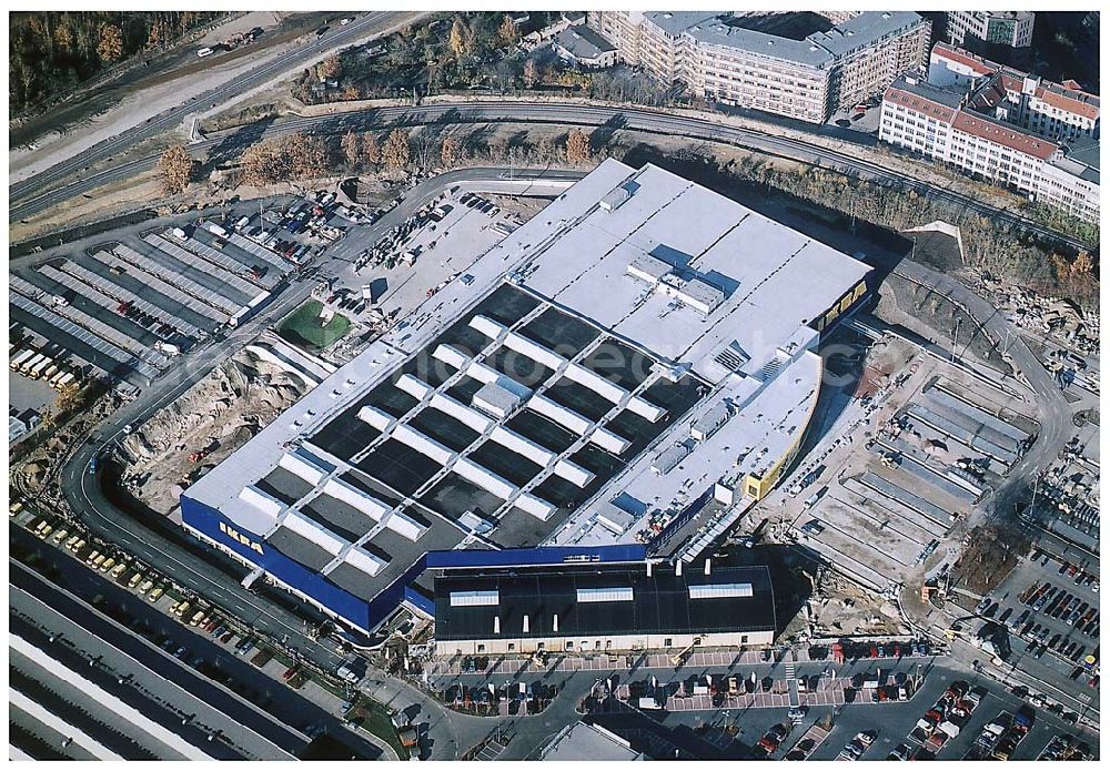 Aerial photograph Berlin - Tempelhof - 11.11.2003 IKEA Neubau Alboinstrasse Berlin -Tempelhof