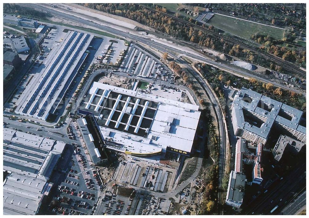 Berlin - Tempelhof from above - 11.11.2003 IKEA Neubau Alboinstrasse Berlin -Tempelhof