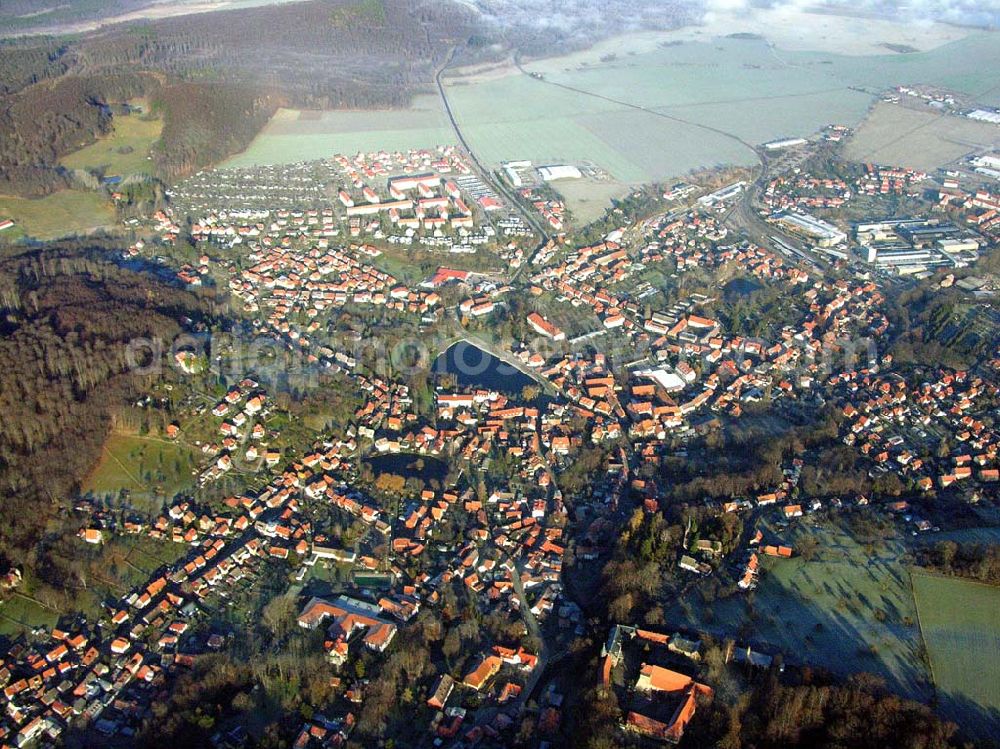 Ilsenburg from above - 10.12.2004 Ilsenburg, Blick auf Ilsenburg im Harz (Sachsen-Anhalt).